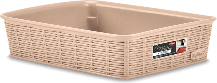 Panier Elegance beige 25 × 19,5 × 6 cm