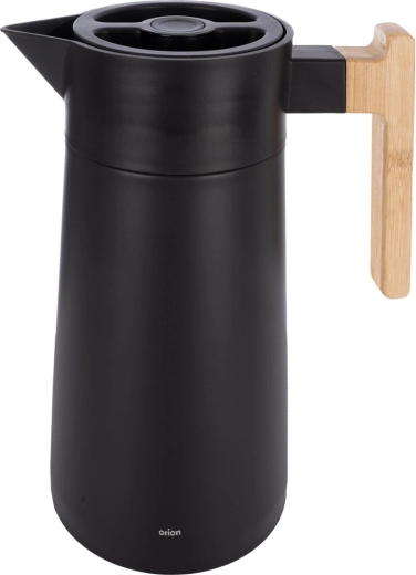 Thermokanne 2,1 l schwarz aus Edelstahl mit Vakuumisolierung