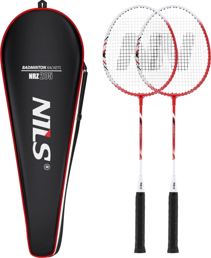 Set de badminton Nils pour débutants (2 raquettes + housse)