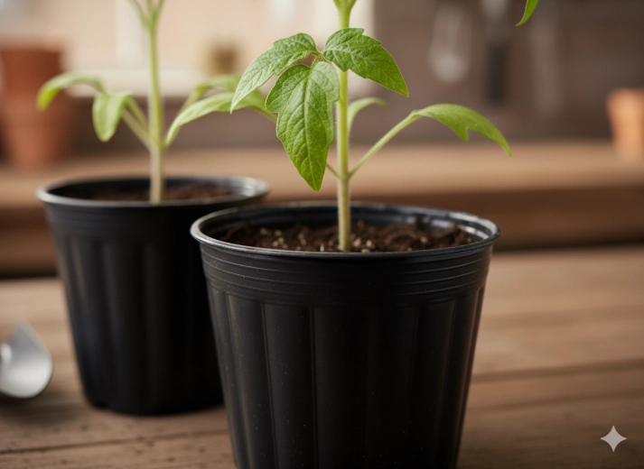 Délicats avec les plants lors du repiquage