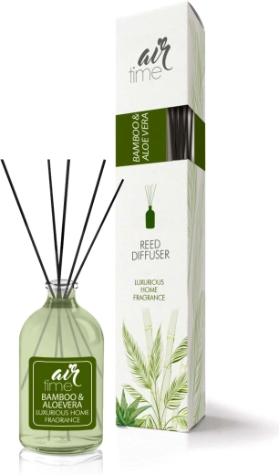 Well Done Air Time bamboe geurstokjes met bamboe- en aloëverageur 50 ml