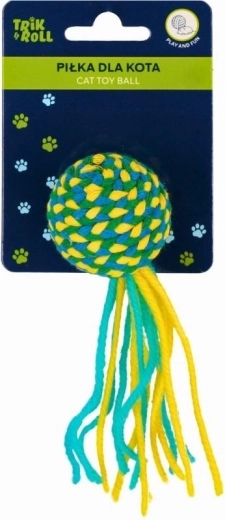 Jouet pour chat : balle avec franges