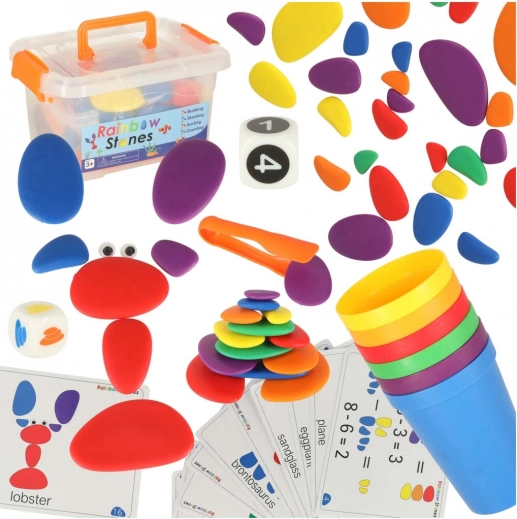 Creative Colorful Montessori Stones 65 pcs