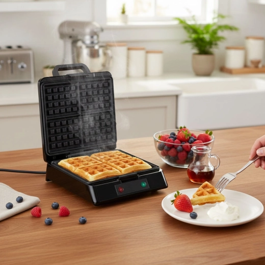 Even and crispy waffles thanks to high power