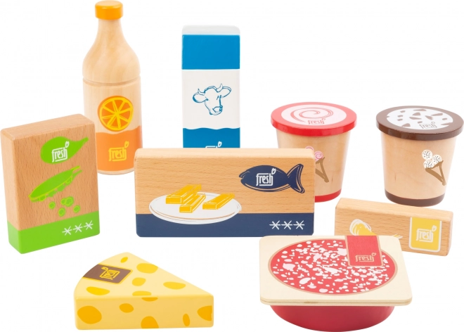 small foot ensemble en bois d’aliments réfrigérés et surgelés, 9 pièces
