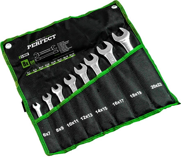 Jeu de clés polies STALCO 6–32 mm (12 pièces)