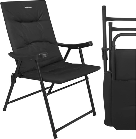 Fauteuil de camping pliant TRIZAND 59 × 70 × 91 cm, rembourré