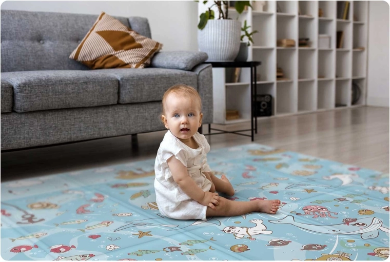 Jeu sûr et confortable grâce à la mousse XPE de 1 cm