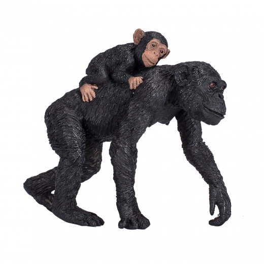Chimpanzee Figure with Baby – Realistic Animal for Kids and Collectors