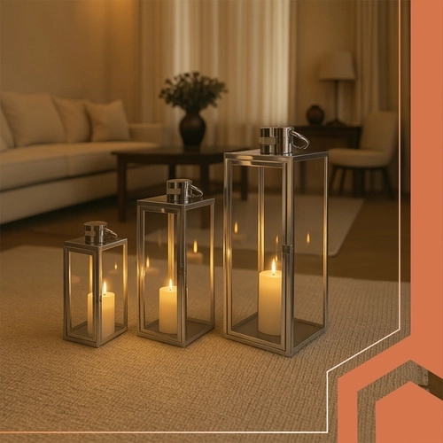 Glas + Edelstahl in eleganter silberner Ausführung