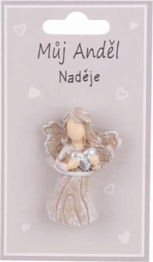 Ceramic angel magnet with the inscription Hope