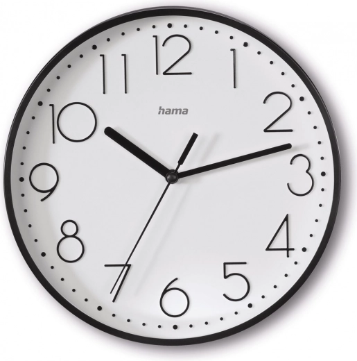 Hama Salina horloge murale 22 cm noire