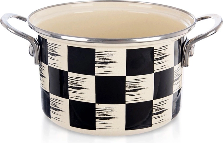 Casserole émaillée Damier 18 cm, 2 l