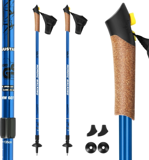 Nordic walking stokken NILS Extreme NW607 blauw