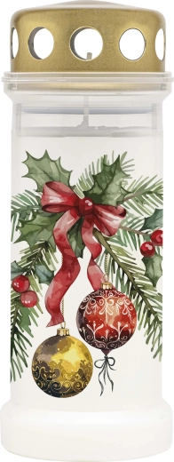 Bolsius kerstgrafkaars wit, 4 dagen
