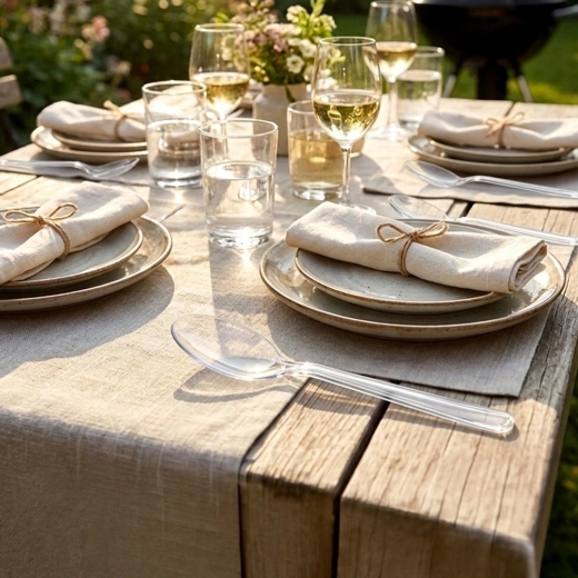 Un design transparent classique qui s’accorde avec tous les dressages de table