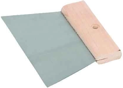 Straight steel scraper 180 mm with wooden handle