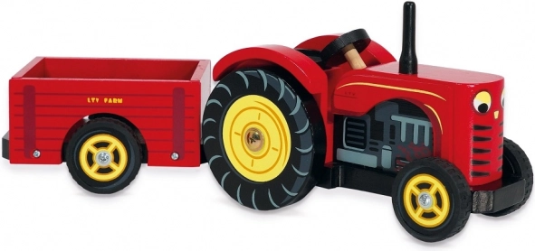 Le Toy Van Red Tractor and Trailer
