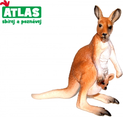 Figurine kangourou avec son petit 9 cm