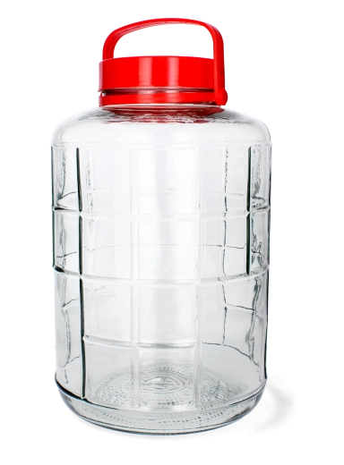 Récipient universel en verre 16 l avec couvercle en plastique