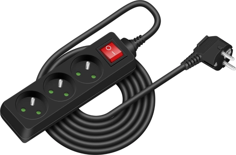 RETLUX Extension Lead with Switch, 5 m, 3 Sockets