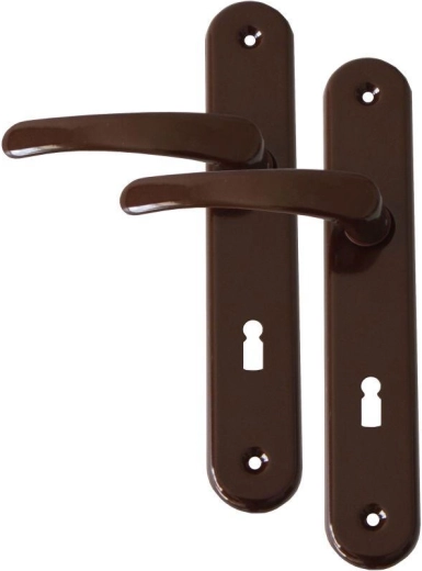MICHAELA door hardware handle with key 72 brown metal