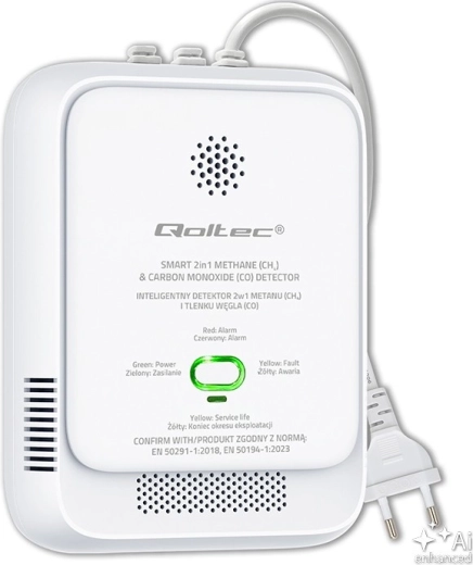 Gas and Carbon Monoxide Leak Detector with 85 dB Alarm and LED