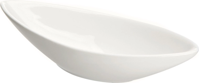 Regular oval porcelain bowl 19 cm, 200 ml, cream
