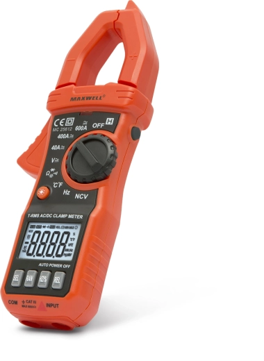 Multimètre numérique à pince Maxwell True RMS 600 A avec éclairage de travail