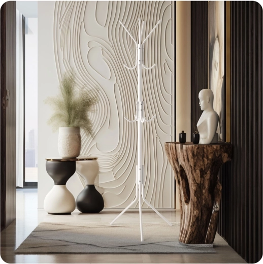 Space saving and easy to match with the interior