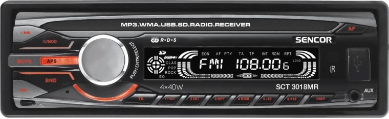 Sencor autoradio met USB, SD en RDS