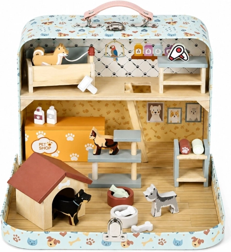 Dubbeldeks dierenwinkel voor creatieve scenario’s