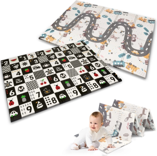 Design réversible : apprentissage et amusement sur un seul tapis