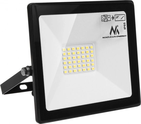 projecteur led slim 30 w 2400 lm ip65 maclean energy
