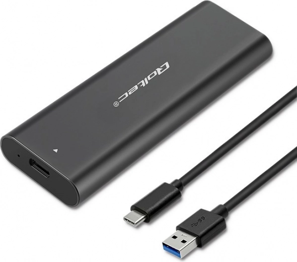 QOLTEC boîtier externe en aluminium pour SSD M.2 NVMe avec USB‑C (10 Gb/s)