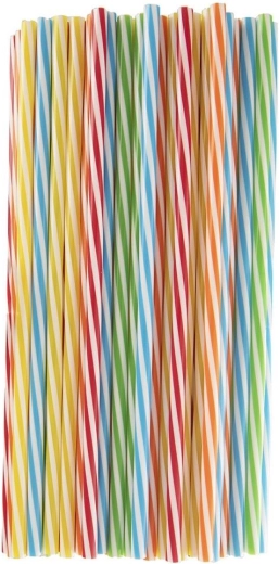 Kleurige herbruikbare rietjes 22 cm – set van 50 stuks