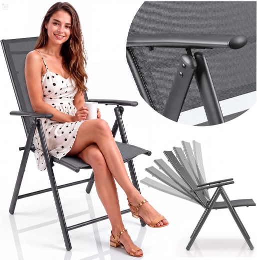 Fauteuil de jardin pliant Sofotel graphite