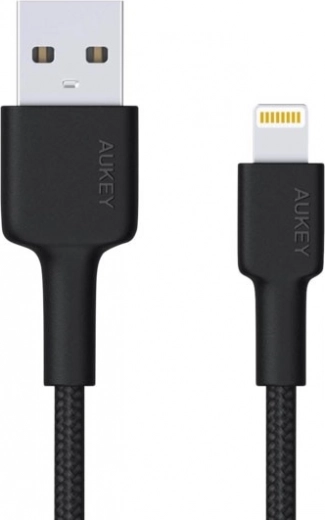 Aukey lightning – câble usb-a 2 m avec gaine en nylon et certification mfi