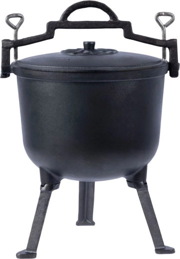 Cast-iron hunter’s cauldron for campfire and grill 10 l