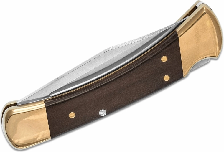 Elegante handgreep van ebbenhout en messing
