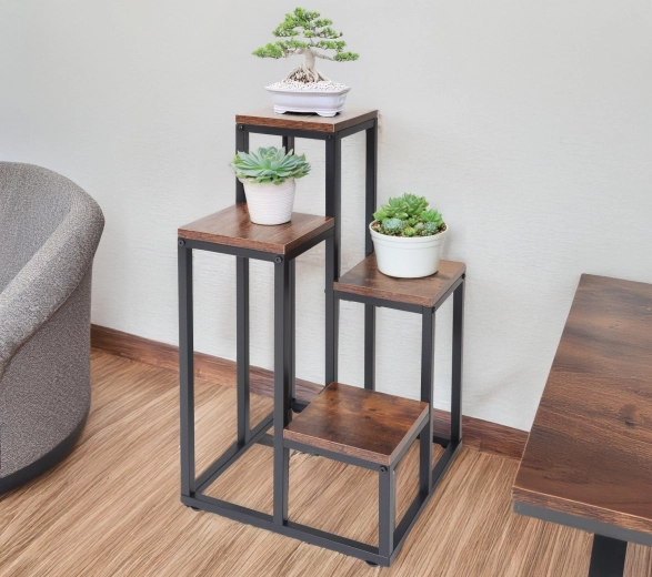 Shelves in antique oak decor