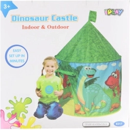 Tente pour enfants en forme de château avec dinosaures