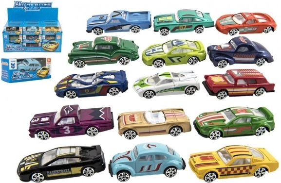 Metalen race-auto 6 cm in doosje