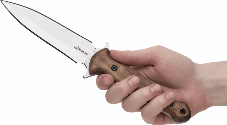 Ergonomische walnoothouten handgreep