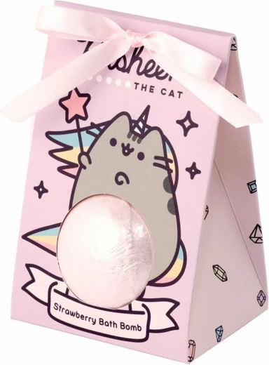 Pusheen The Cat bruisballen voor in bad met aardbeiengeur, 6×55 g