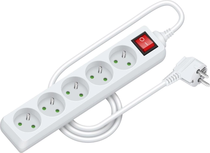 RETLUX extension lead with switch, 1.5 m, 5 sockets