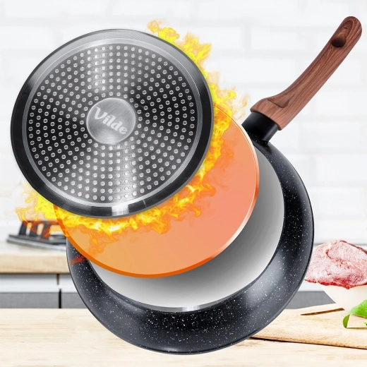 Induction base and even heat distribution