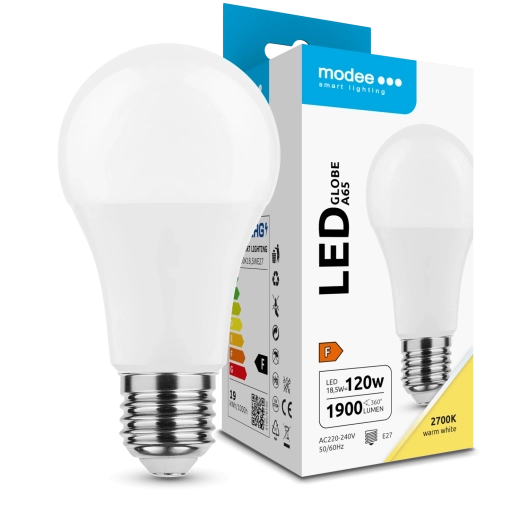 Ampoule LED Modee Lighting A65 18,5 W E27 blanc chaud 1900 lm
