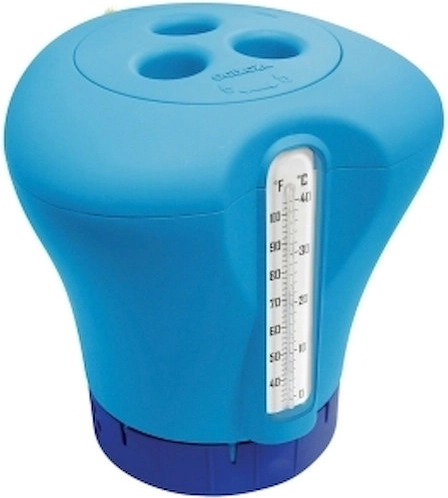 Chlorschwimmer mit Thermometer blau