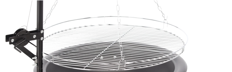 Smoothly adjustable hanging grate